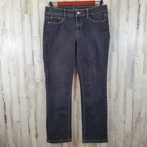 White House Black Market Womens Jeans 2 Black Denim Crop Blanc W2